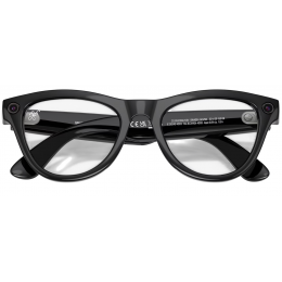 Умные очки Ray-Ban Meta* Skyler Gen 2 Shiny Black, Прозрачные линзы для компьютера Clear Blue-Violet (RW4014)